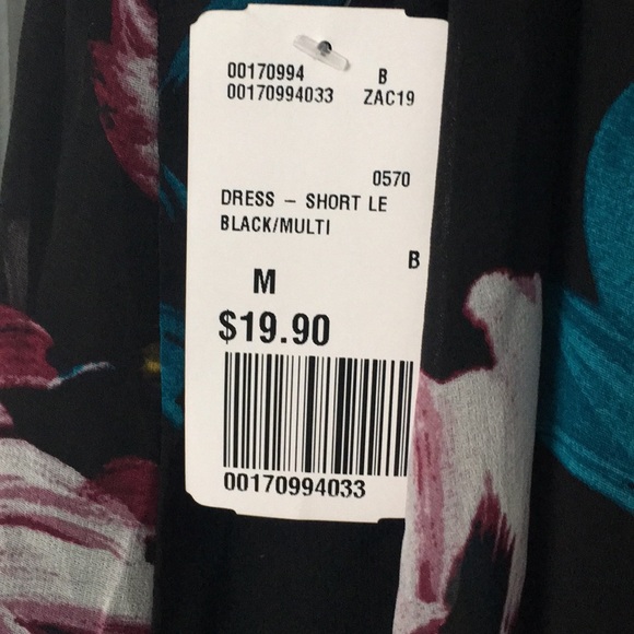 Forever 21 Black Flowered Spaghetti Strap Dress M - Picture 8 of 8